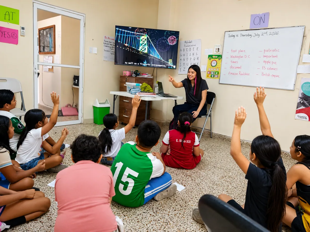 Alumnos de High Learning en una actividad de inglés